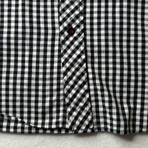 Burnside Y2K Large Checkered Long Sleeve Shirt Gingham Button Down - Picture 12 of 14